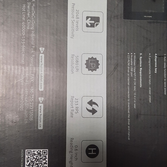 NWT Huion Drawing Tablet - Picture 4 of 6